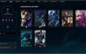 CONTA OURO COM 7 SKINS