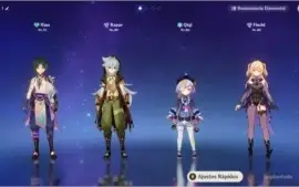 Ar 50 Xiao, Mona c1, Qiqi, Venti.