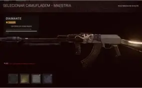 Conta Warzone Damasco diamante e obsidian
