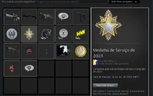 Conta Cs2 Prime- Lvl 15 - 23K Premier- Com Broche E Medalhas