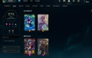 Conta riot Valorant + League of Legends com muitas skins