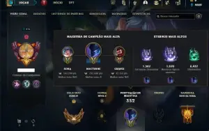 Ouro 4 com 120 Champs e 66 Skins ( MAIN JG ) + 700k de Noc
