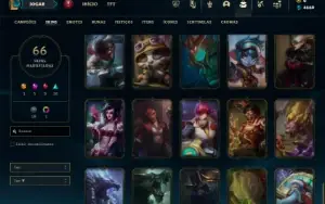Ouro 4 com 120 Champs e 66 Skins ( MAIN JG ) + 700k de Noc