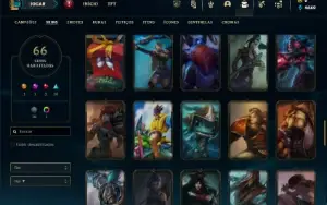 Ouro 4 com 120 Champs e 66 Skins ( MAIN JG ) + 700k de Noc