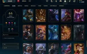 Ouro 4 com 120 Champs e 66 Skins ( MAIN JG ) + 700k de Noc