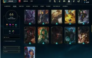 Ouro 4 com 120 Champs e 66 Skins ( MAIN JG ) + 700k de Noc