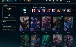 Unranked com 150 Champs e 120 Skins