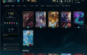 Unranked com 150 Champs e 120 Skins