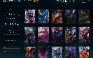 Unranked com 150 Champs e 120 Skins