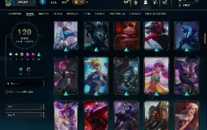 Unranked com 150 Champs e 120 Skins