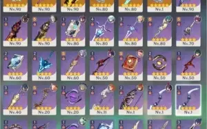 CONTA GENSHIN 8 PERSONAGENS 5* E 6 ARMAS 5*