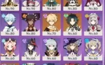 CONTA GENSHIN 8 PERSONAGENS 5* E 6 ARMAS 5*