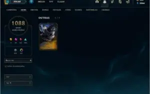 conta league of legends com todas as skins da loja e pax tf