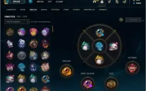 conta league of legends com todas as skins da loja e pax tf