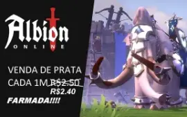 (ON!) Prata FARMADA R$2.40 CADA 1M Albion Online mínimo 3m