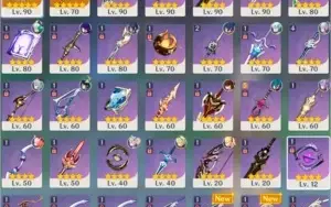 AR 56, 11 5* (Zhong Li, Hutao, Raiden, Xiao, Ganyu, Ayaka +)