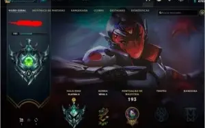 CONTA LOL 8 SKINS LENDARIAS 20 EPICAS BARATINHA PLATINA 2.