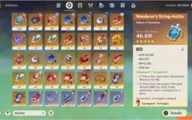 ✨ CONTA AR39 ZHONGLI + CHILDE + KEQING + VENTI + BENÇAO E+ ✨