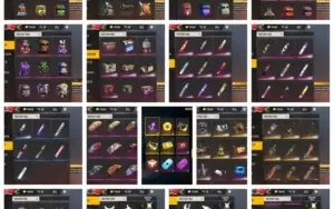 Conta de Free fire com 8 passes de Elite e etc....