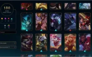 CONTA MAIN SUP 180 SKINS, 950 REAIS GASTOS, TODOS OS CHAMPS