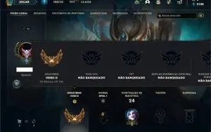 Conta ouro 2 com 23 Champs e 8 Skins + 3 Fragmentos