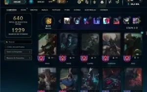 Bronze 2 com TODOS os champs e 176 Skins ( TOP / MID )