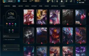 Bronze 2 com TODOS os champs e 176 Skins ( TOP / MID )