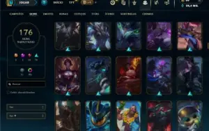 Bronze 2 com TODOS os champs e 176 Skins ( TOP / MID )