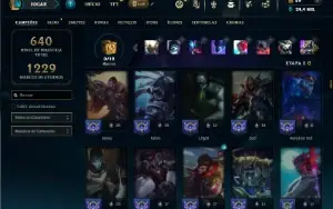 Bronze 2 com TODOS os champs e 176 Skins ( TOP / MID )