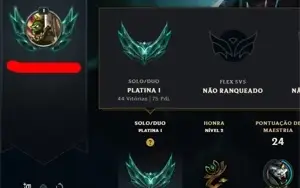 CONTA PLATINA 1 80% DE WIN RATE SERVIDOR BR