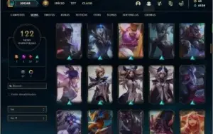 Conta ouro 4 com TODOS os champs e 122 skins