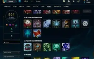 Conta diamante 2 com TODOS os champs e 294 Skins +2 Raras