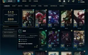 Conta diamante 2 com TODOS os champs e 294 Skins +2 Raras