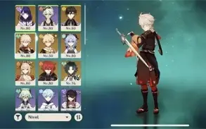 Ar55. Ganyu+ amos, kazuha, Raiden, zhongli, Yoimiya, xiao