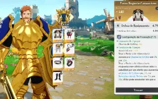 Conta end game 7ds origin Escanor C10 35K Traje Nv3 TOP 121k
