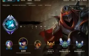 Conta lol Diamond IV - 141 skins e todos campeões