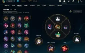 Conta prata 3 com 155 Champs e 159 Skins + 6 Vitoriosas