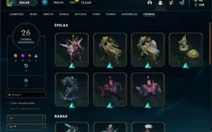 Conta prata 3 com 155 Champs e 159 Skins + 6 Vitoriosas
