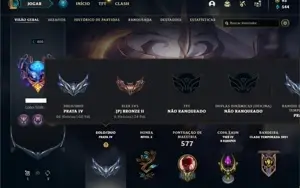 Conta prata 3 com 155 Champs e 159 Skins + 6 Vitoriosas