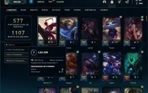 Conta prata 3 com 155 Champs e 159 Skins + 6 Vitoriosas