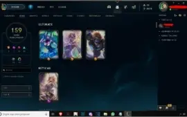 CONTA DE LOL Prata, 159 Skins ( 3 Ultimate + 1 Mistica)