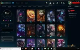 CONTA DE LOL Prata, 159 Skins ( 3 Ultimate + 1 Mistica)