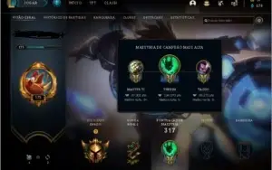 Conta lol Ouro 2 Soloq, 72 campeões, 95 ícones, 52 skins.