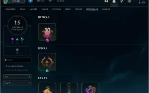 Conta lol Ouro 2 Soloq, 72 campeões, 95 ícones, 52 skins.
