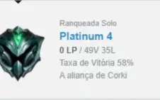 CONTA LOL PLATINA 4 // MMR BOM // OTIMA CONTA PARA SMURF