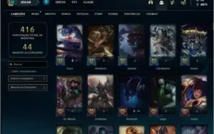 Conta platina 4 com 153 champs e 124 skins (MAIN TOP)