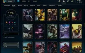 Conta platina 4 com 153 champs e 124 skins (MAIN TOP)