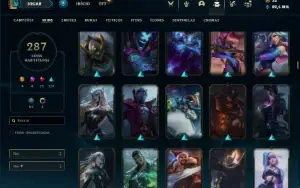 Conta bronze 4 com TODOS os champs e 287 Skins + 4 Prestigio