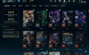 Conta bronze 4 com TODOS os champs e 287 Skins + 4 Prestigio