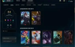 Conta League of lengends, 84 Skins